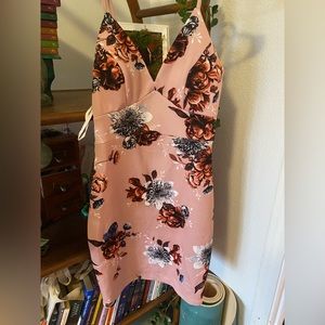 Pink floral dress